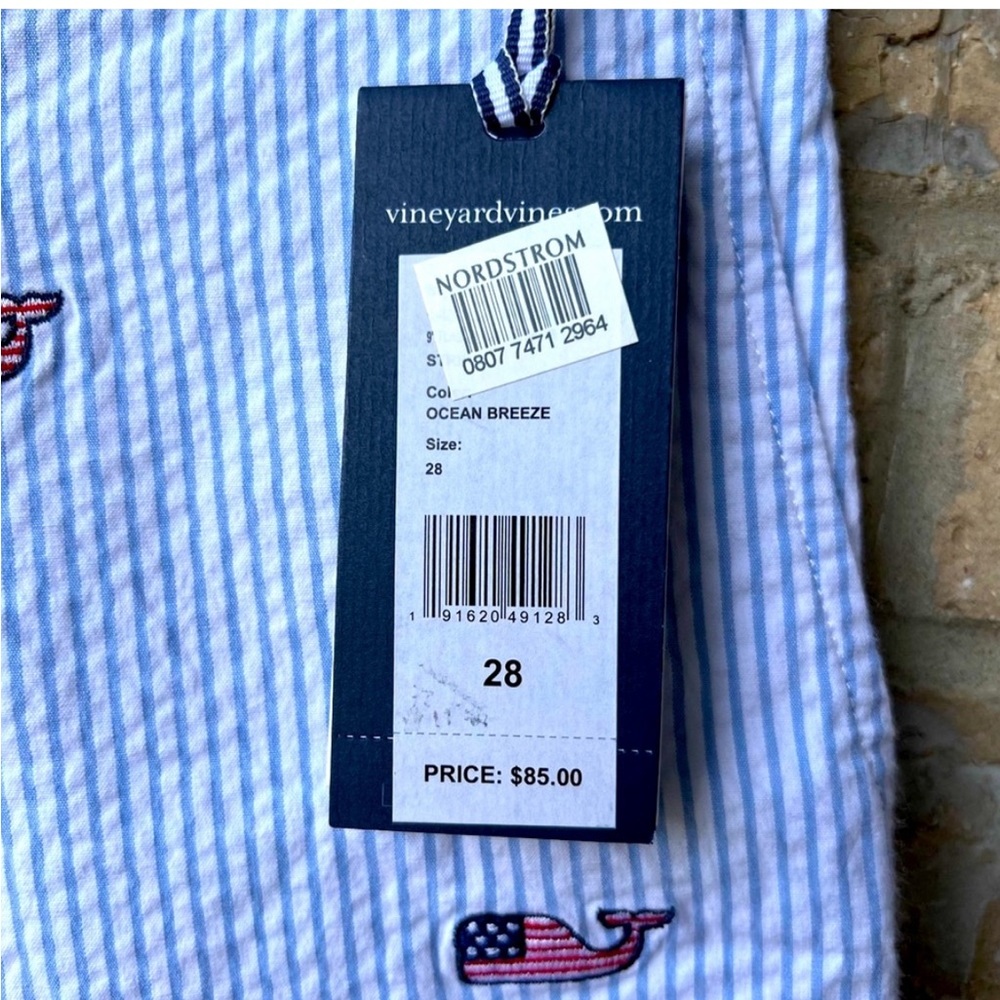 Vineyard Vines 9” American Flag Striped breaker Short